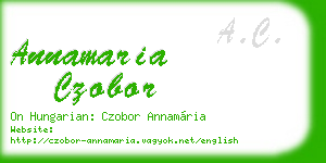 annamaria czobor business card